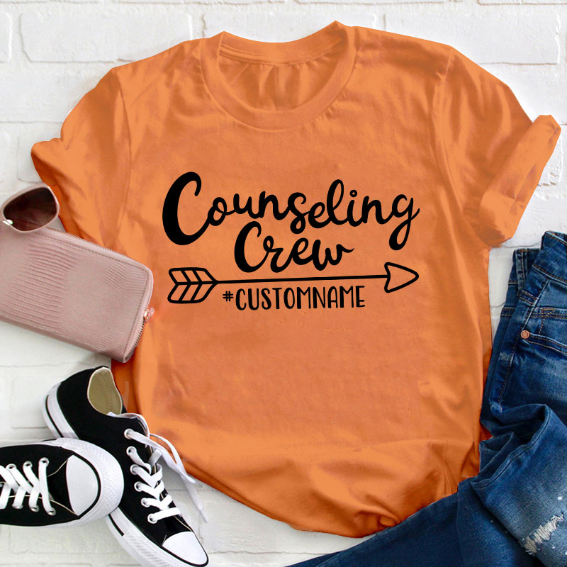 Personalized Counseling Crew Teacher T-Shirt