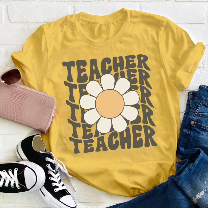 Daisy Flower Teacher T-Shirt