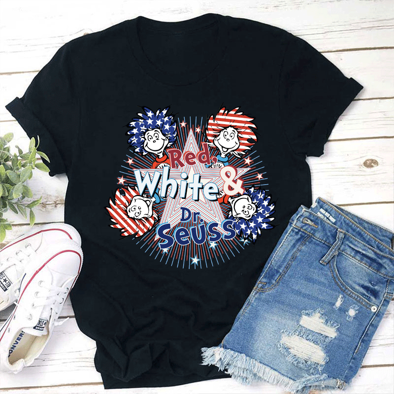 Red White And Things Teacher T-Shirt