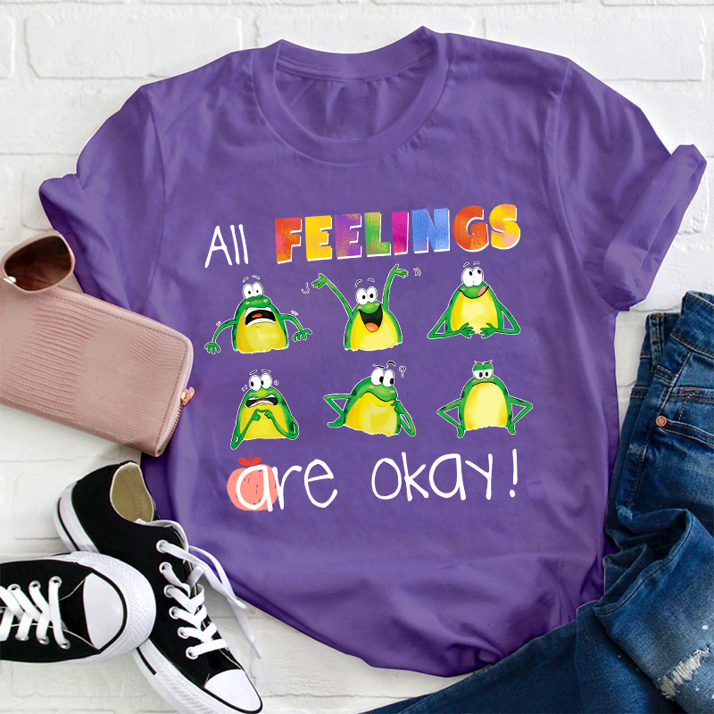 The Cute Expression On The Frog Is Funny Teacher T-Shirt