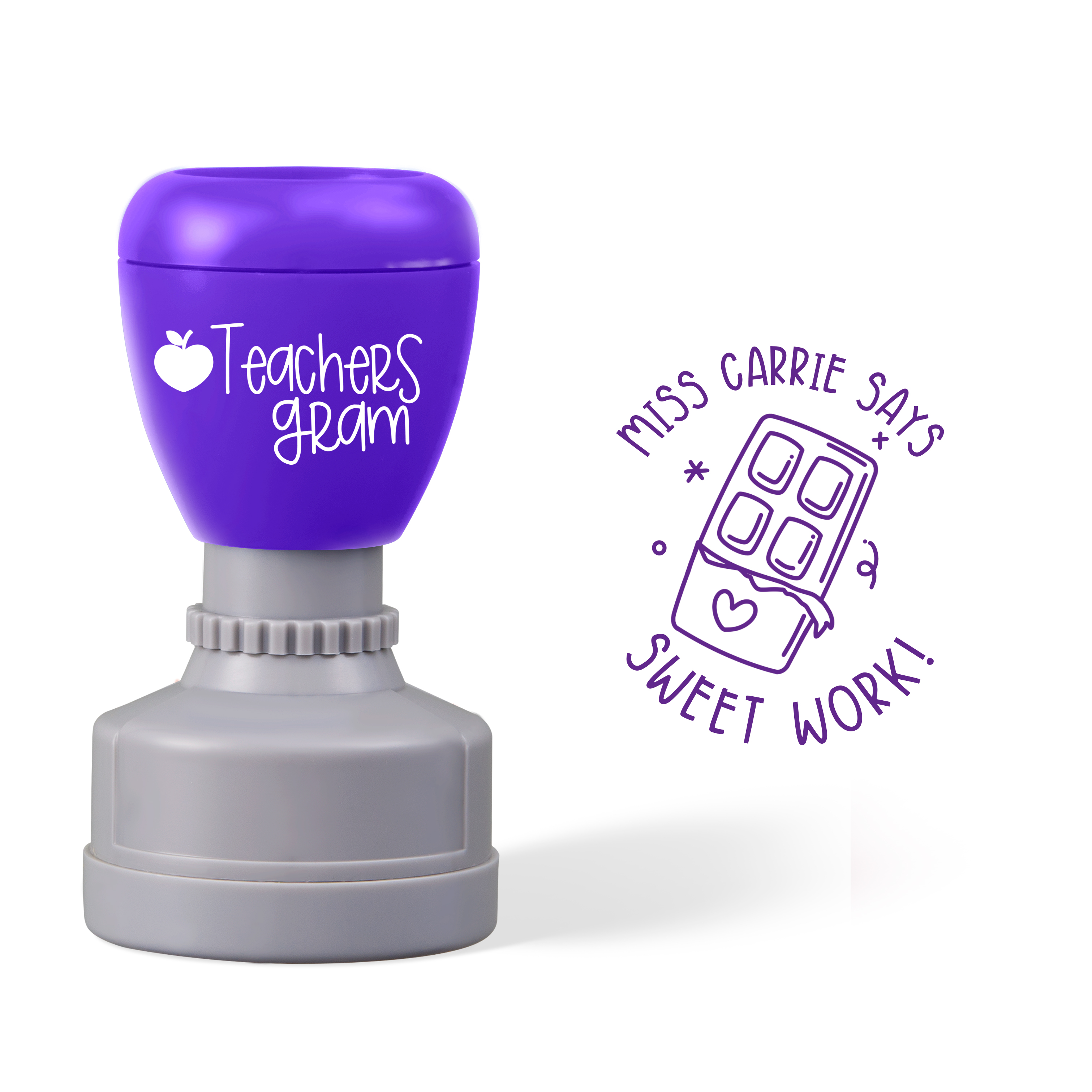 Personalized Name Sweet Work Teacher Stamp