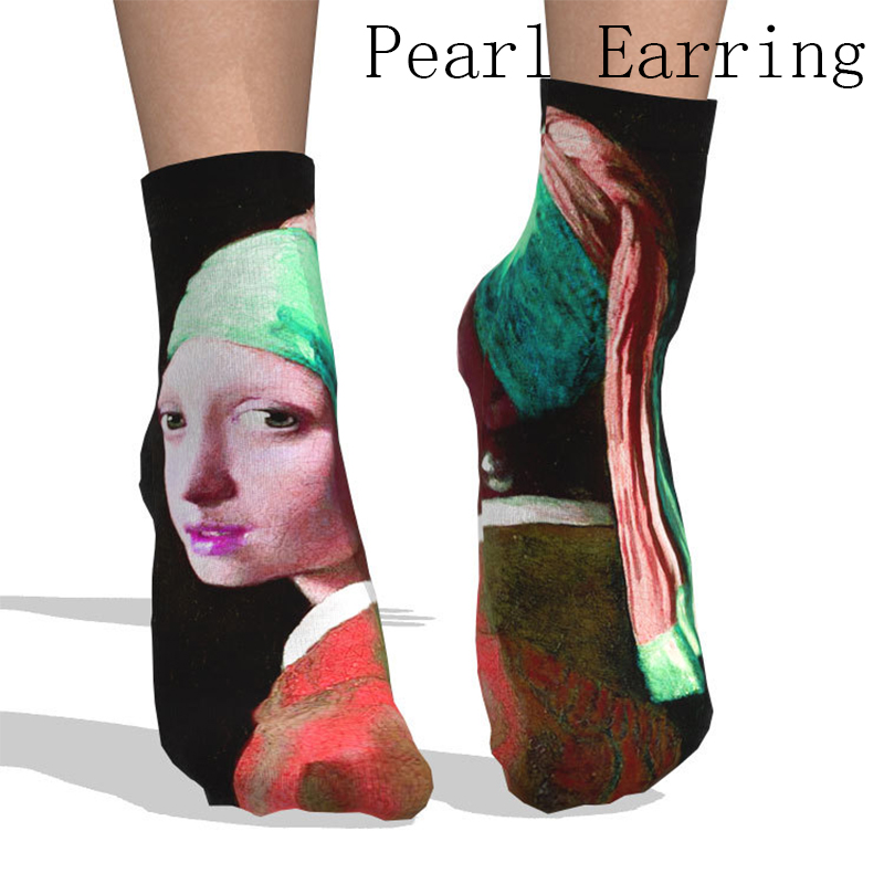 Art Famous Painting Printing Teacher Socks