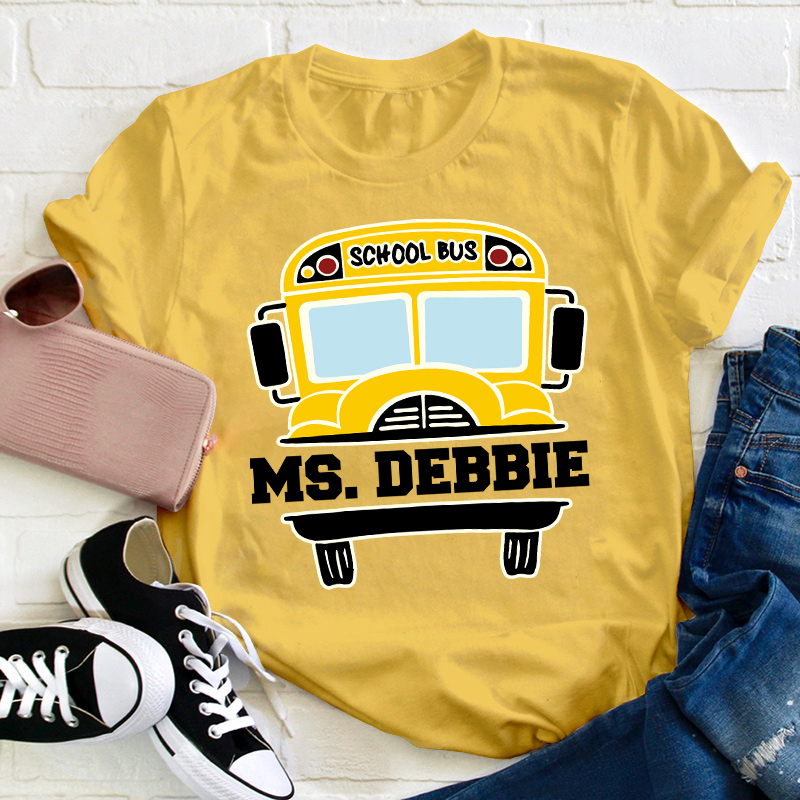 Personalized Back To School Bus Driver Teacher T-Shirt
