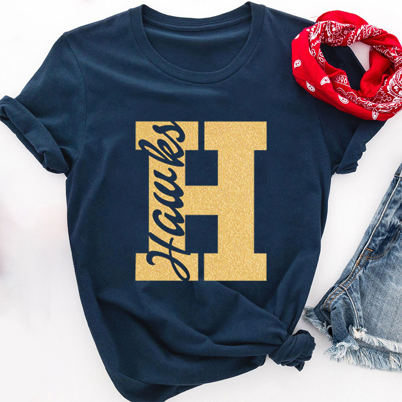 Personalized Glitter Team Name Teacher T-Shirt