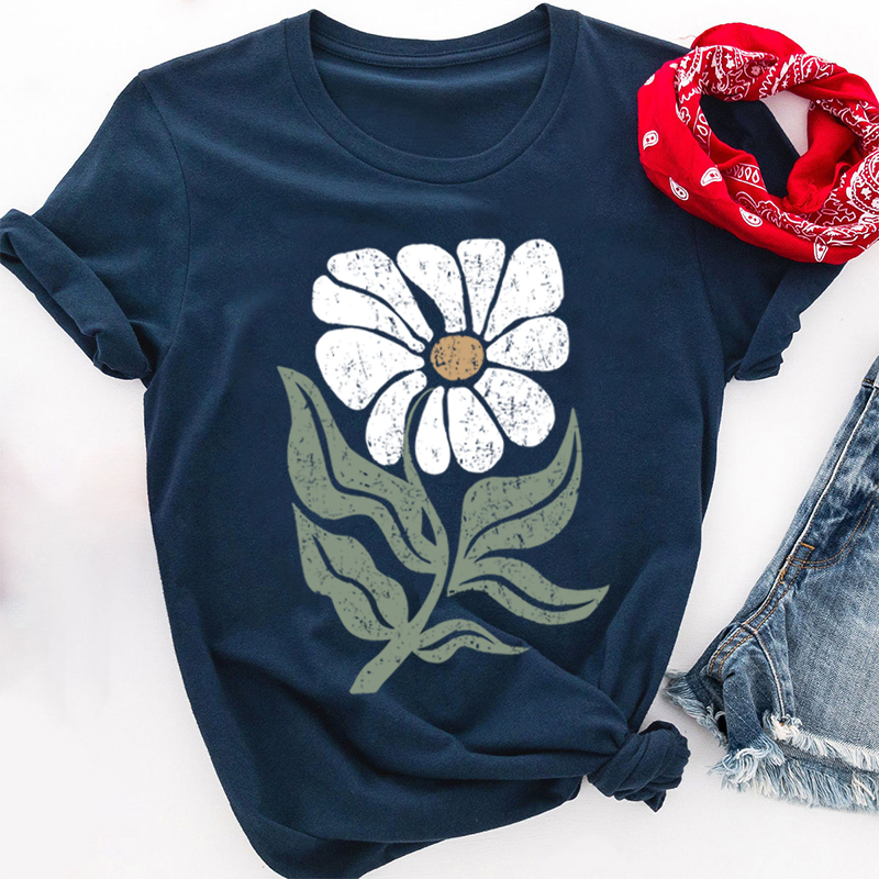 Boho Daisy Flower Teacher T-Shirt