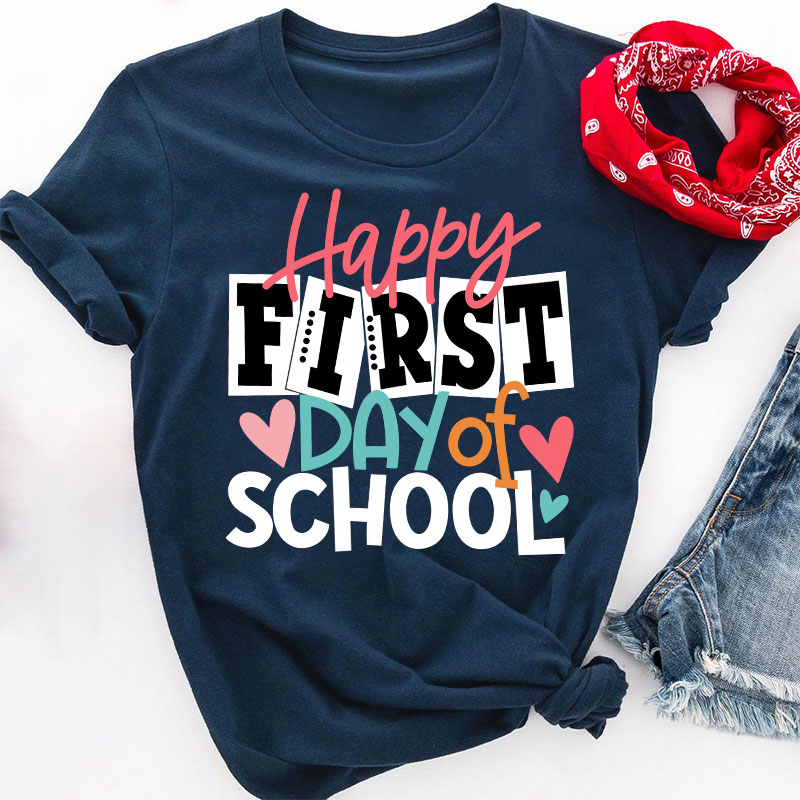 Happy First Day Of School Heart T-Shirt