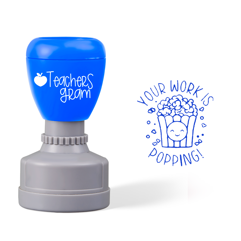 Your Work Is Popping Teacher Stamp