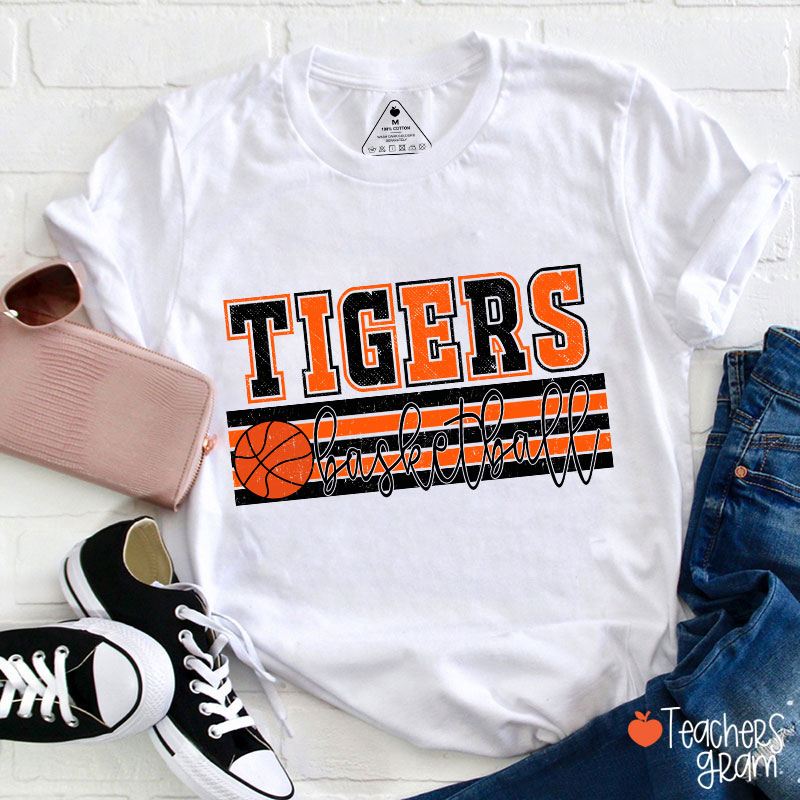 Personalized Mascot And Sport Contrasting Colors Teacher T-Shirt