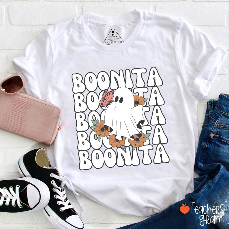Boonita Cute Ghost Spanish Teacher T-Shirt