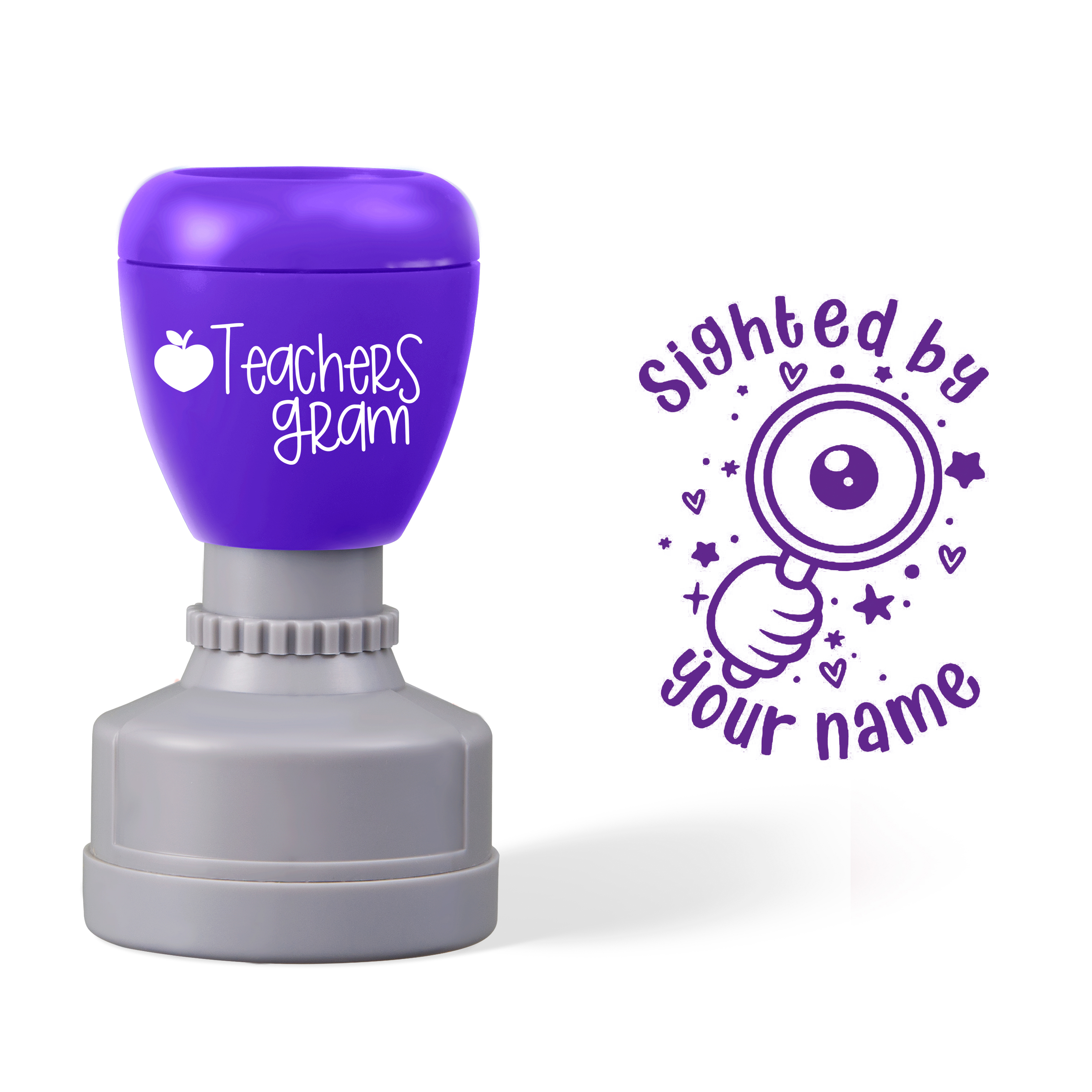 Personalized Name Dsighted By Teacher Stamp