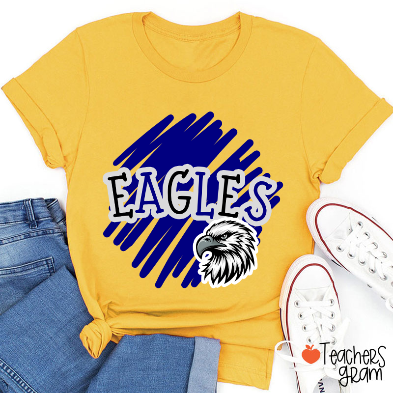 Personalized Mascot Graffiti School Spirit Teacher T-Shirt