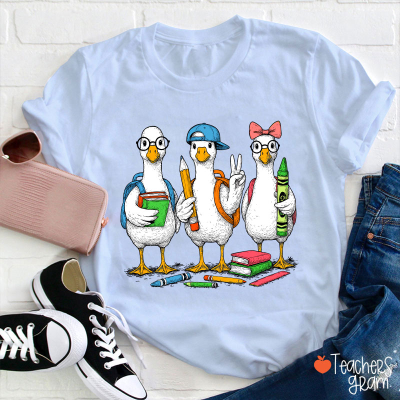 Goose Back To School Teacher T-Shirt
