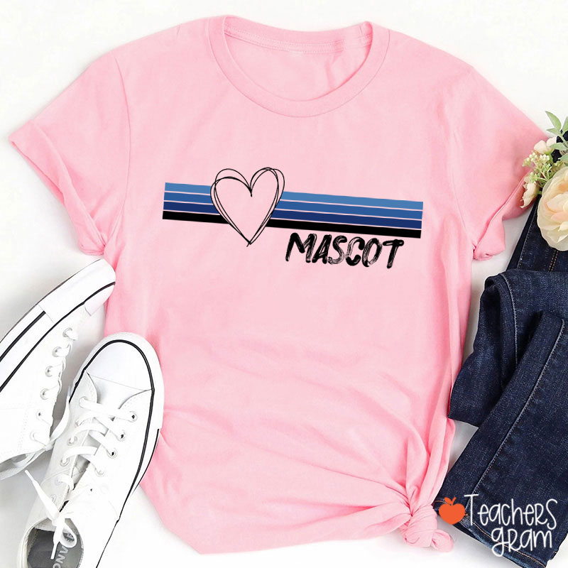 Personalized Mascot Distressed Retro School Spirit Teacher T-Shirt