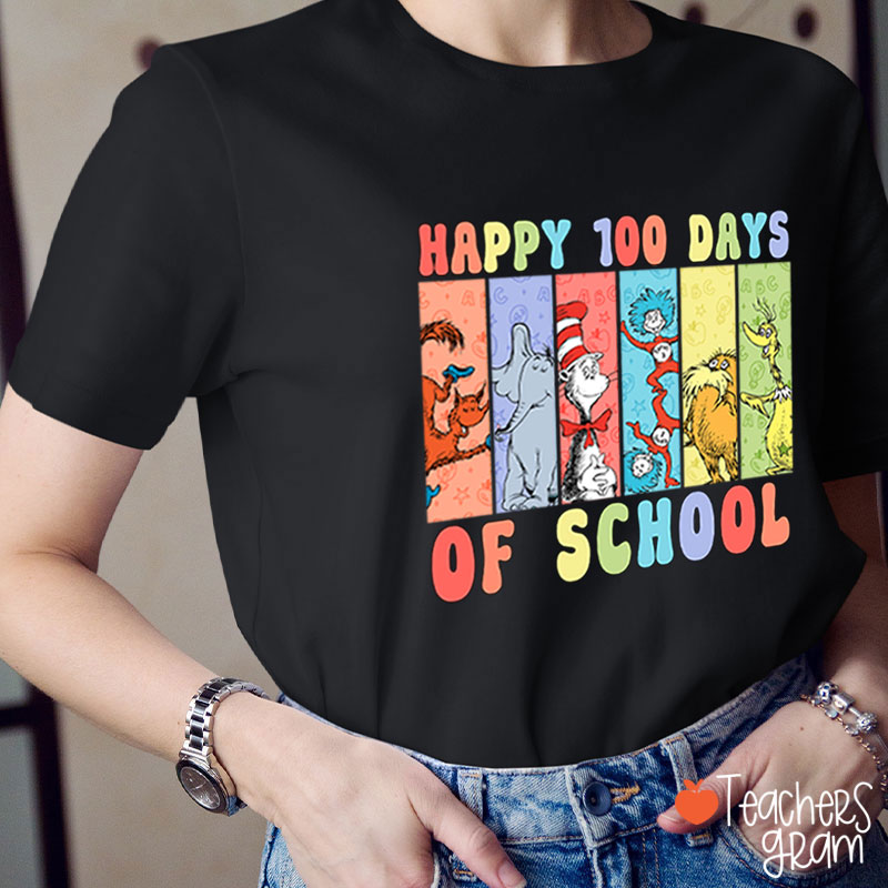 Happy 100 Days Of School Teacher T-Shirt