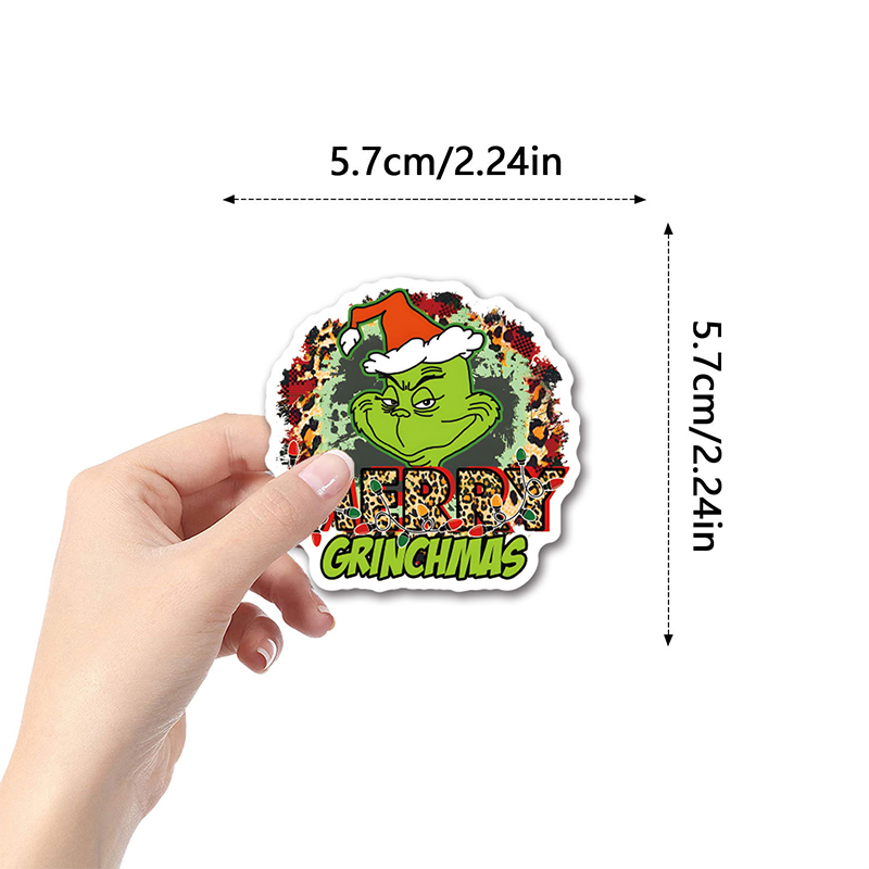 50 PCS Green Guy Christmas Teacher Stickers