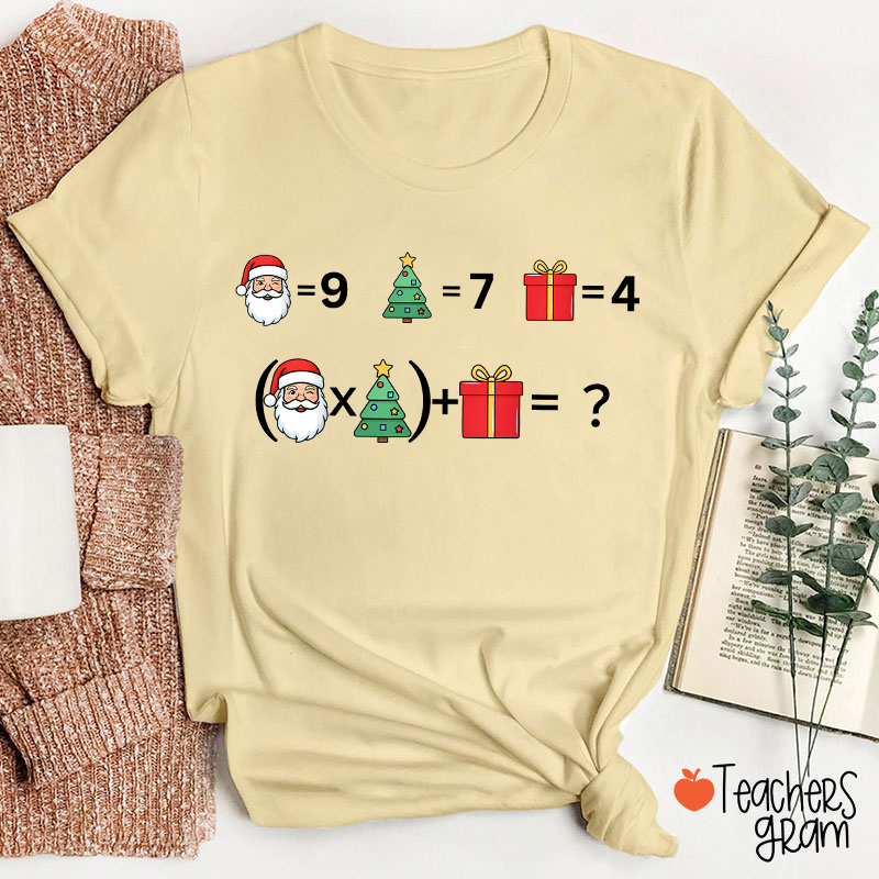 Funny 67 Meme Christmas Math Teacher T-Shirt
