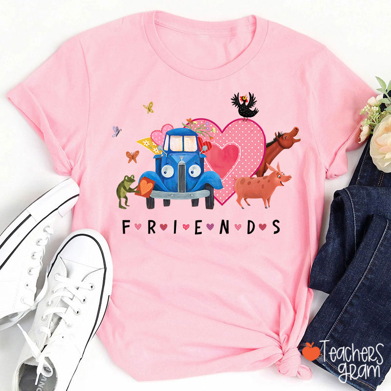 Friends Happy Valentine's Day Teacher T-Shirt