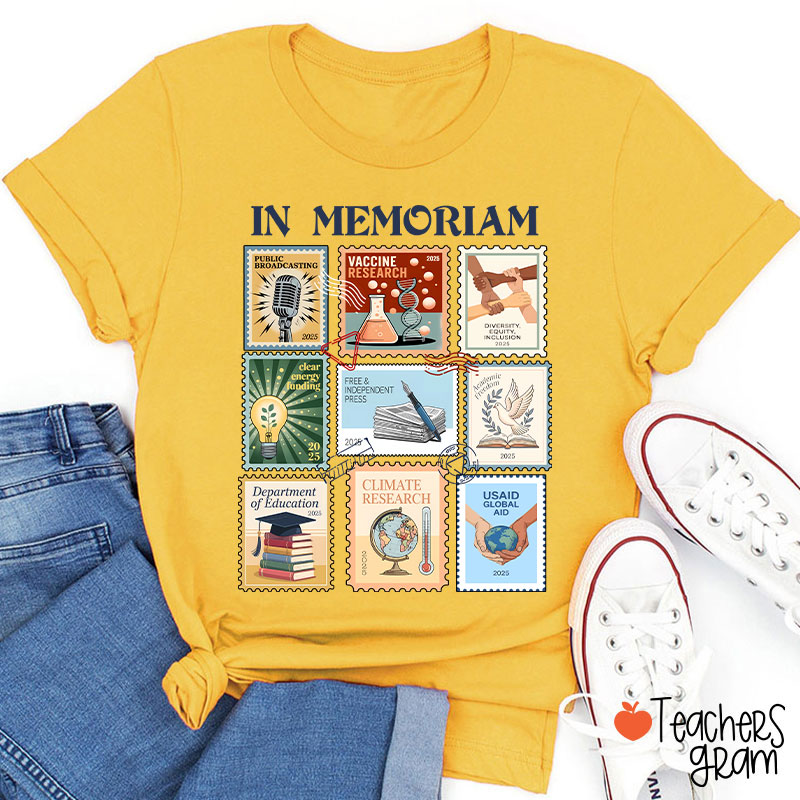 Retro In Memoriam Teacher T-Shirt