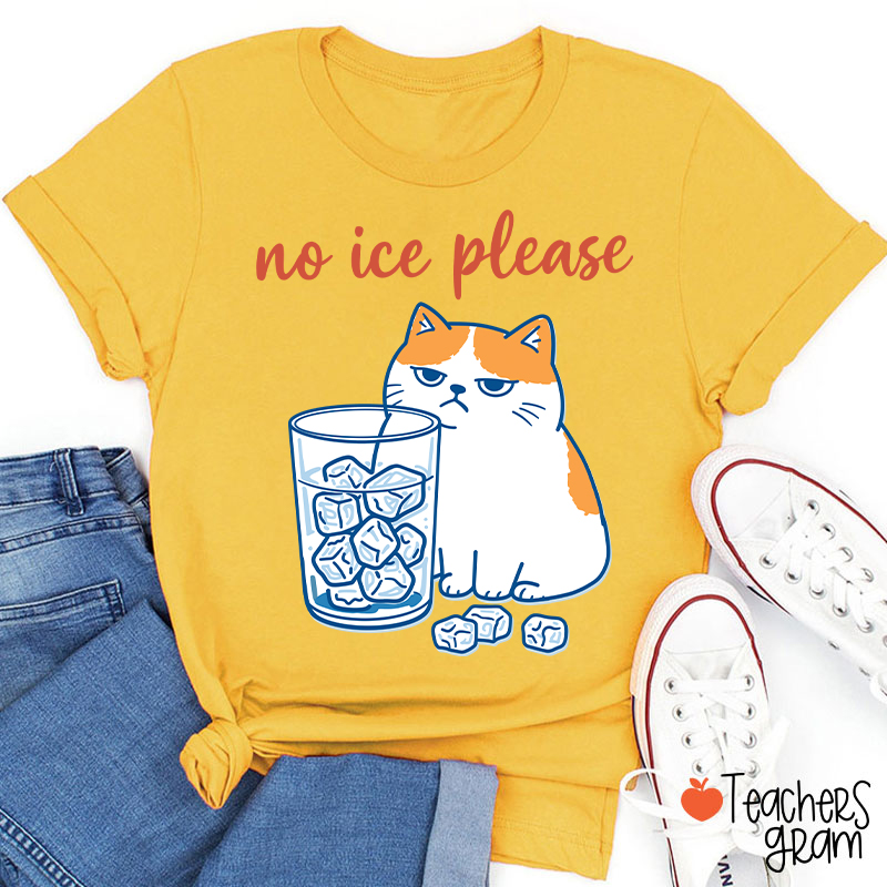 No ICE Please Cute Cat Teacher T-Shirt