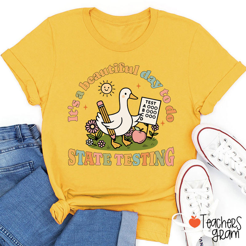 It's A Beautiful Day To Do State Testing Teacher T-Shirt