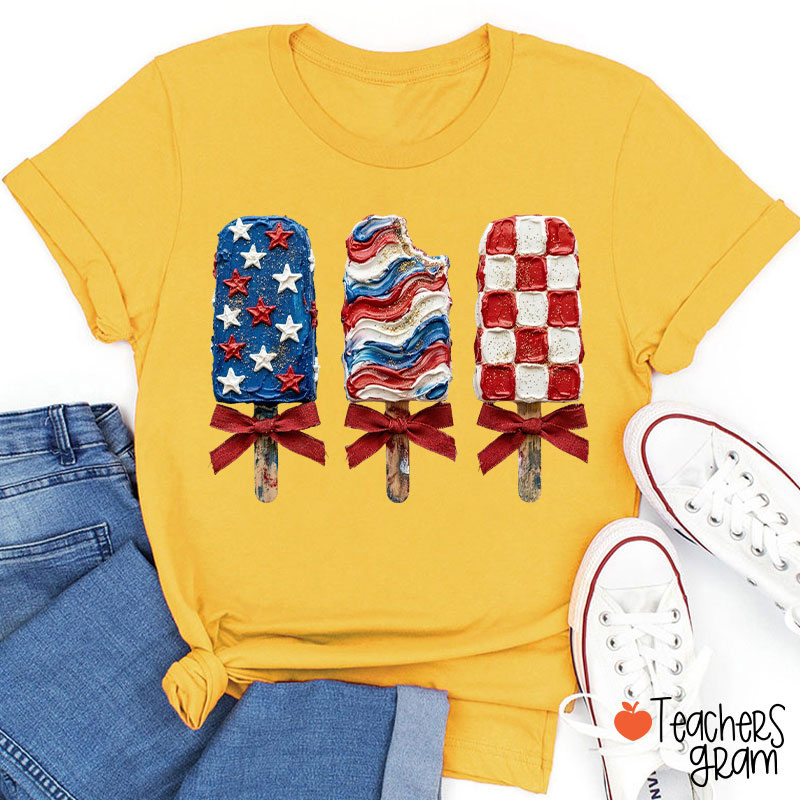 Patriotic Popsicle Teacher T-Shirt