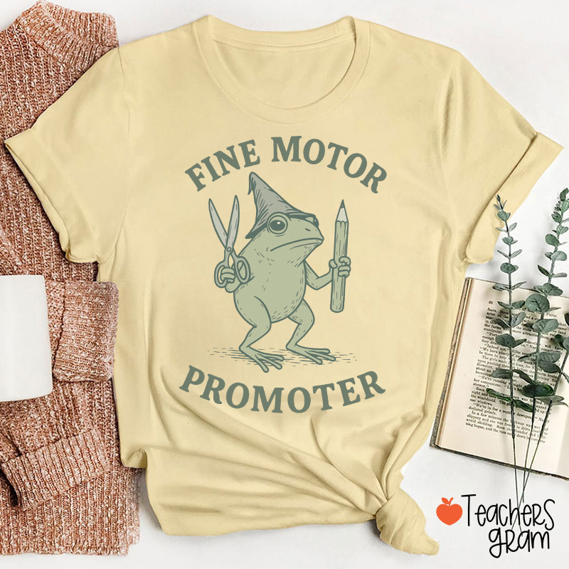 Fine Motor Promoter Wizard Frog OT Teacher T-Shirt