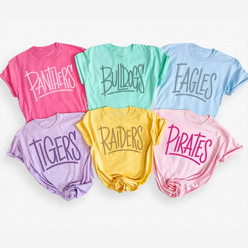 Personalized Mascot Simple Script Teacher T-Shirt