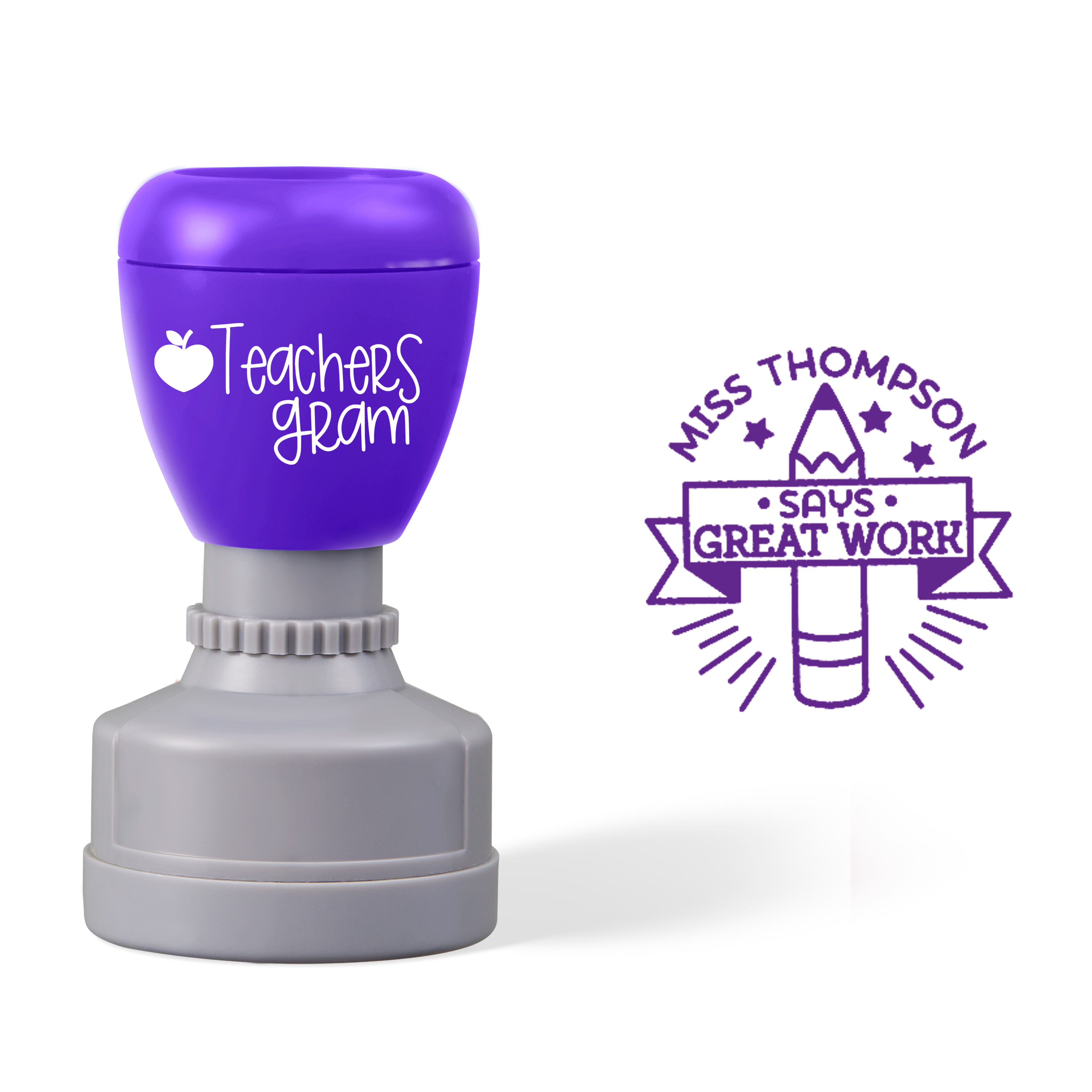 Personalized Your Teacher Says Great Work Teacher Stamp