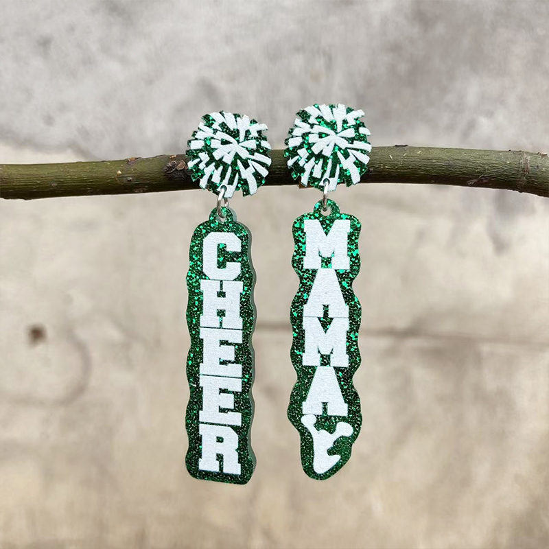 Cheer Mama Letter Mother's Day Teacher Acrylic Earrings