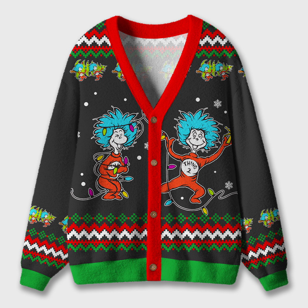 Having Fun With Things Teacher Ugly Cardigan Sweaters