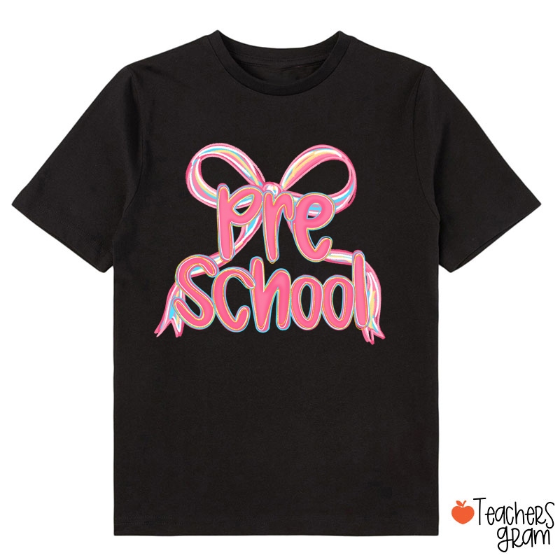 Personalized Grade Pink Bow Class T-Shirt