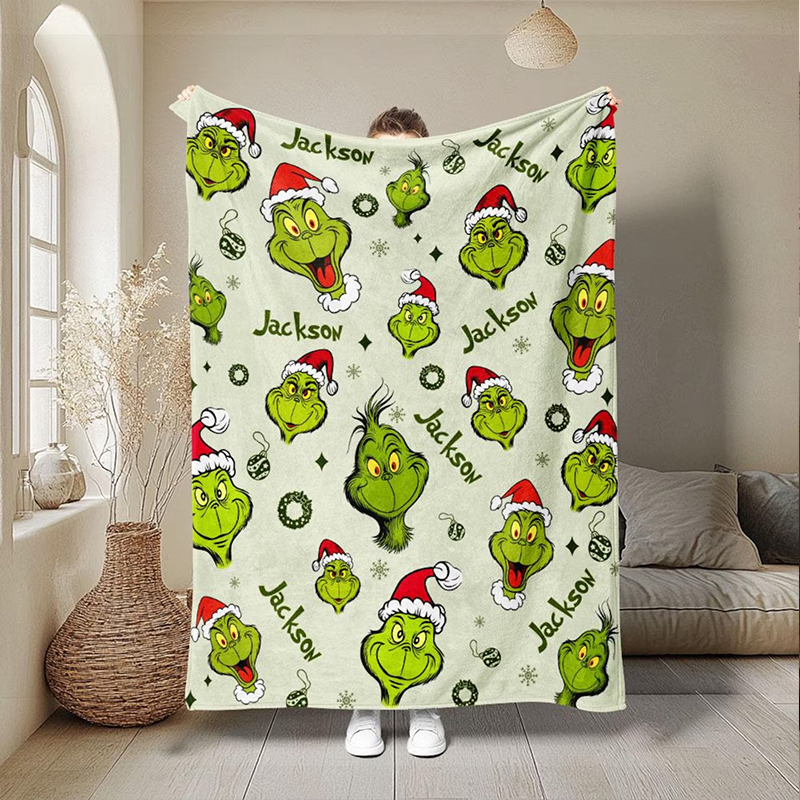 Personalized Name Mean Guy Christmas Teacher Blanket