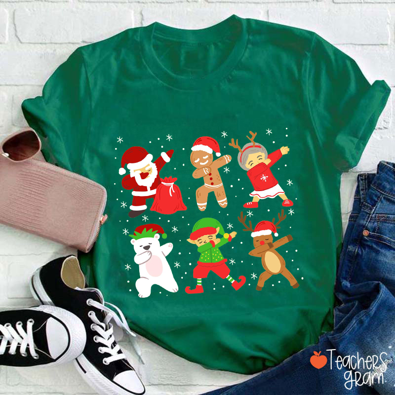 Funny Dancing Christmas Teacher T-Shirt