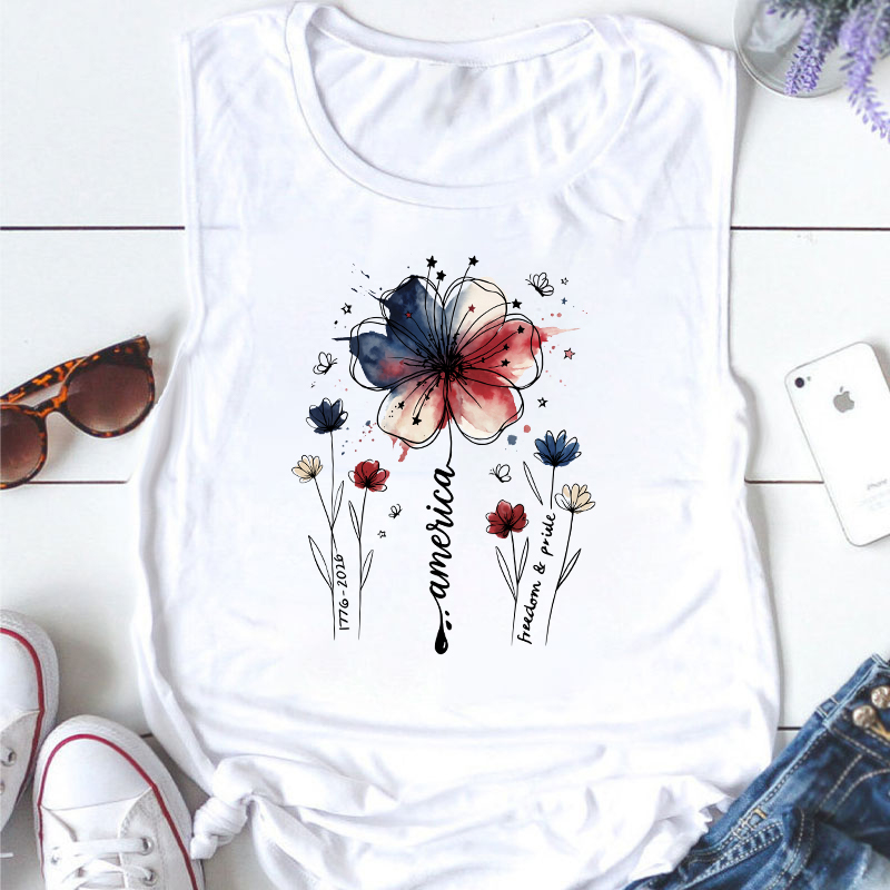 1776-2026 America Freedom And Pride Teacher Tank Top