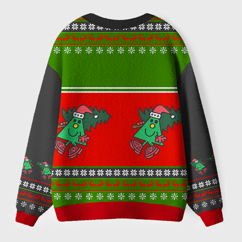Green Miss Merry Christmas Teacher Ugly Cardigan Sweaters