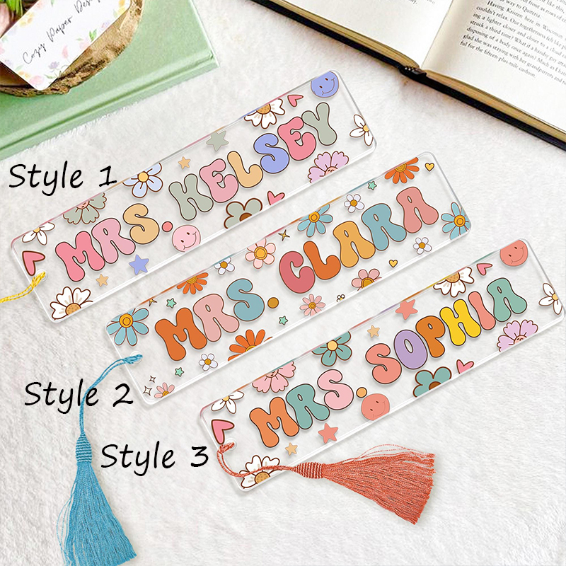 Personalized Teacher Name Teacher Bookmark