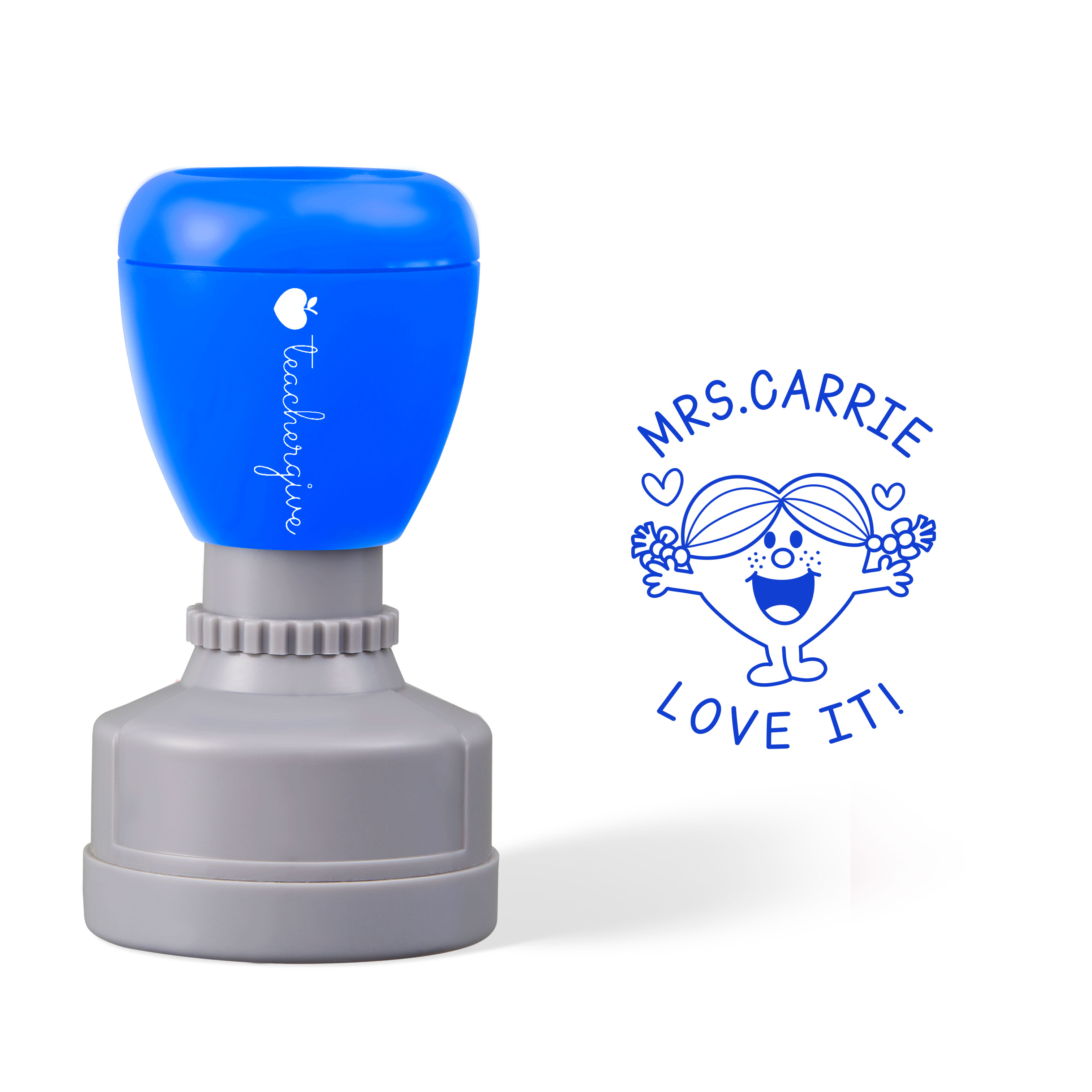 Personalized I Love It Teacher Stamp