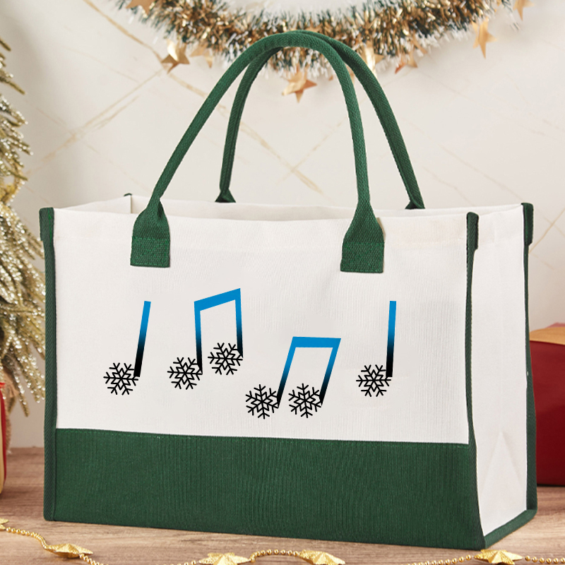 Snowflake Note Teacher Cotton Tote Bag
