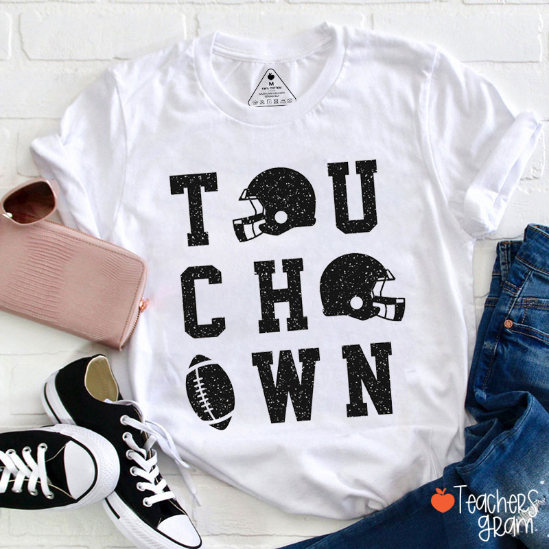 Touchdown Football Comfort Colors Teacher T-Shirt