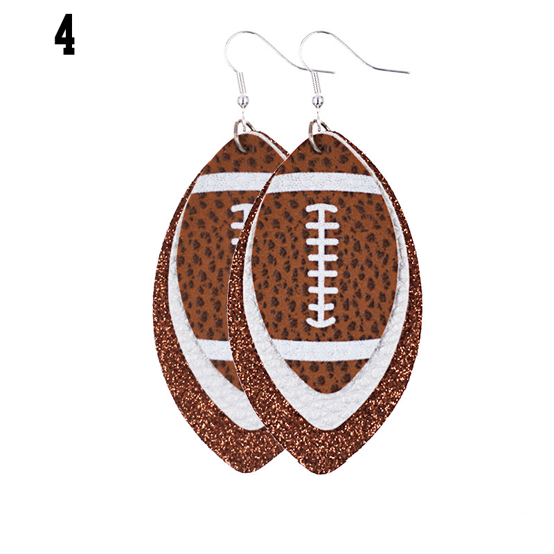 Football Leather Earrings