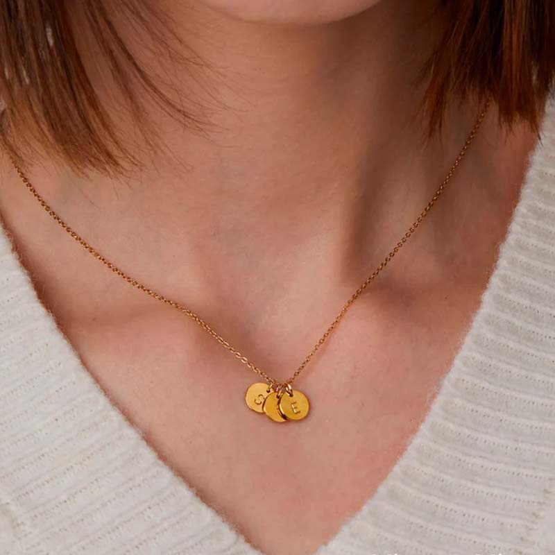 Personalized Tiny Coin Teacher Necklace