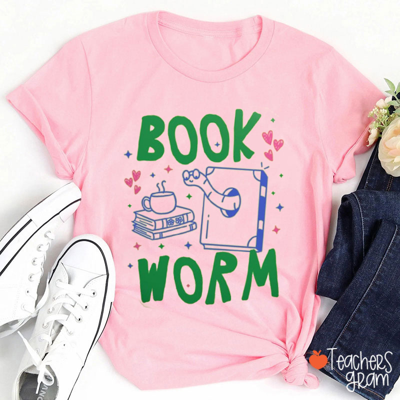 Book Worm Teacher T-Shirt
