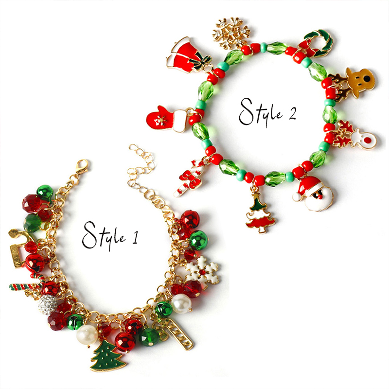Elk Christmas Tree Teacher Bracelet
