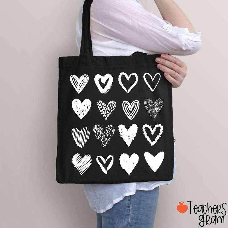 Cute Heart Teacher Tote Bag