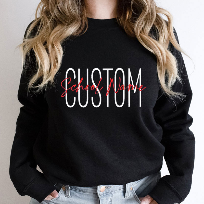 Personalized Color Text Teacher Sweatshirt