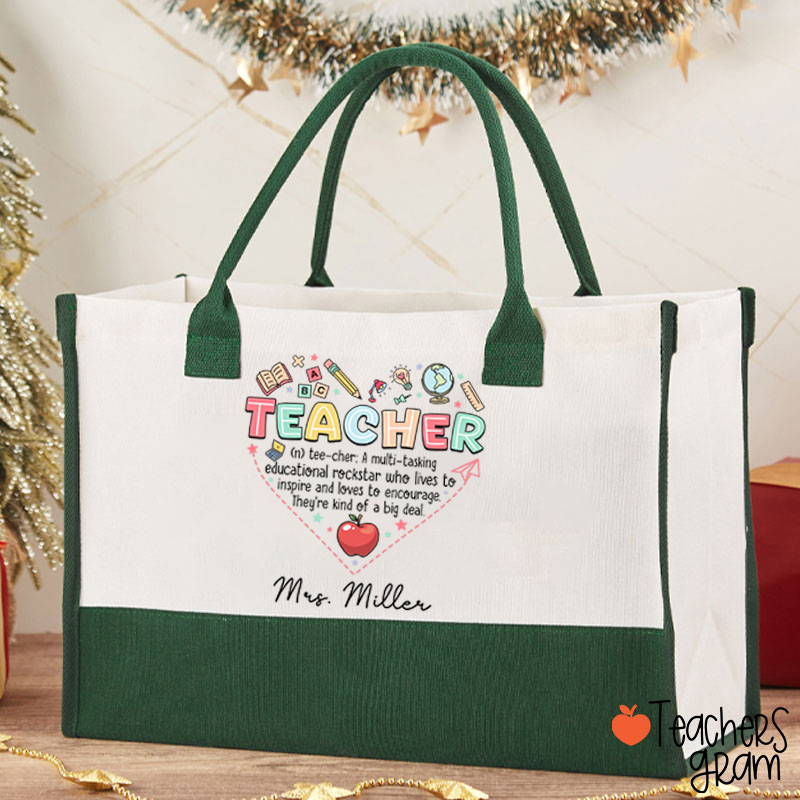 Personalized Teachers Are Versatile Educational Stars Teacher Cotton Tote Bag
