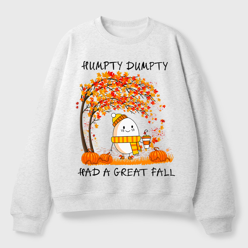 Humpty Happy Autumn Happy Fall Teacher Fleece Sweatshirt