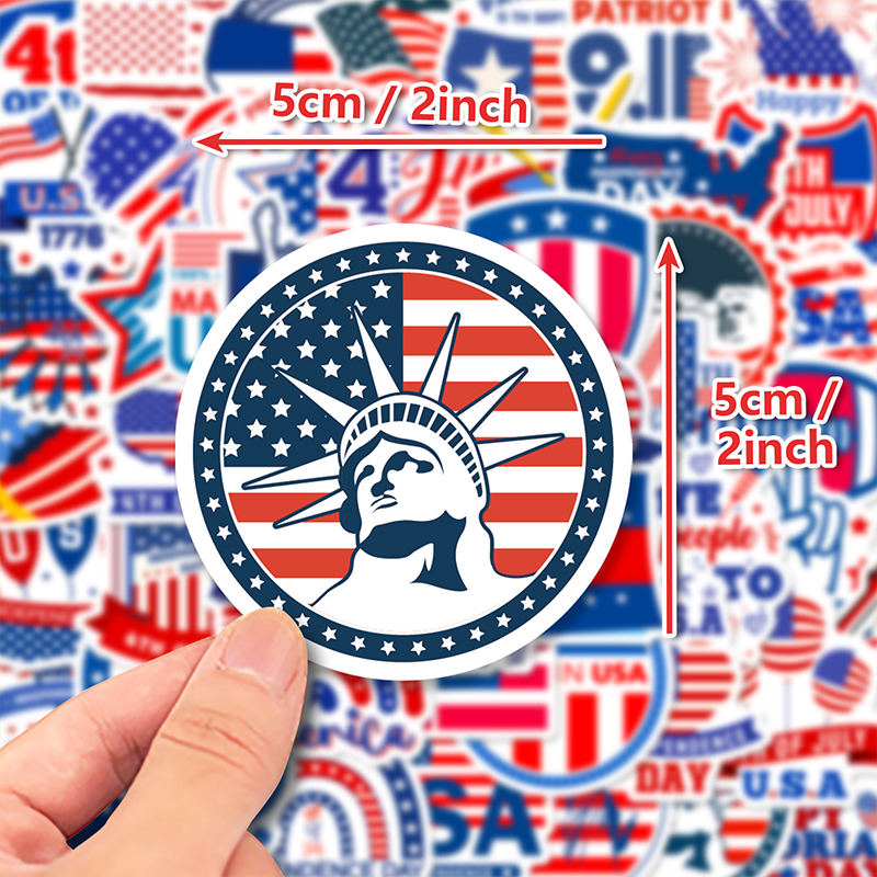 50 PCS Stars And Stripes Independence Day Teacher Stickers
