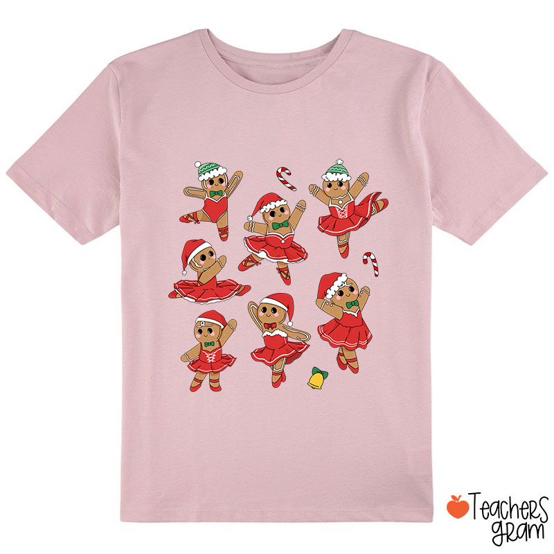 Dancing Gingerbread Christmas Class T-Shirt