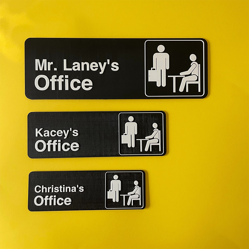 Personalized 3D Printed The Office Door Sign